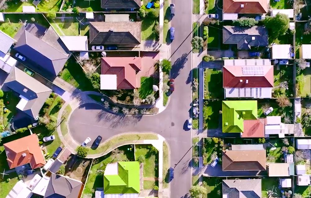 Image - Arial view of household street
