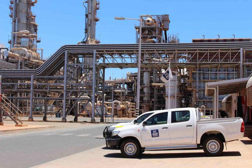 Yara’s ammonia plant in Western Australia’s Pilbara region